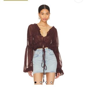 Sndys X Revolve Bali Top in Brown - Extra Small - NWOT